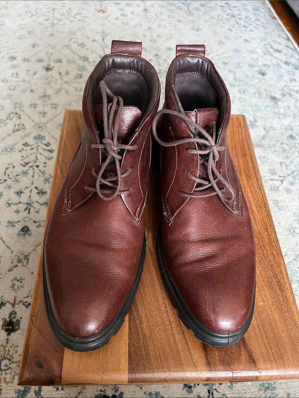 Ecco Men's Chestnut Brown Leather Chukka Boots